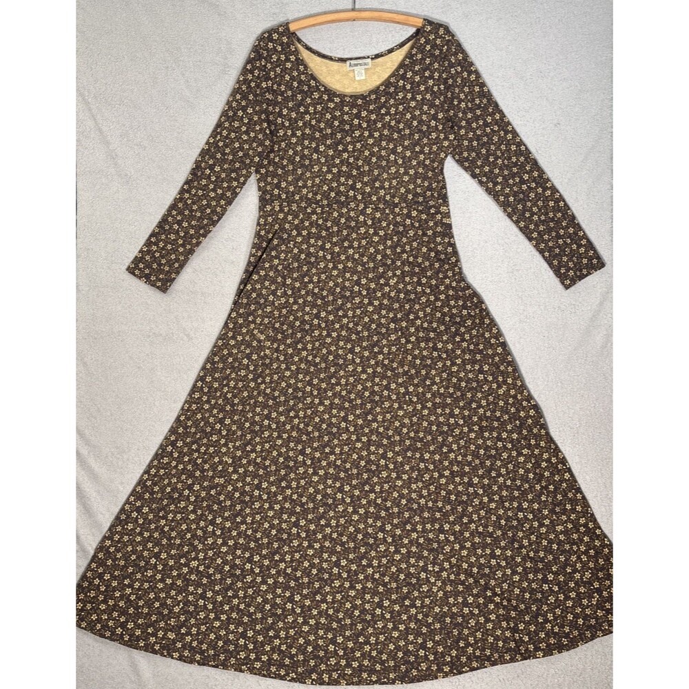 Vintage Aeropostale Womens Maxi Dress L Cotton Cottagecore Goblincore Grunge Y2K - Picture 1 of 13